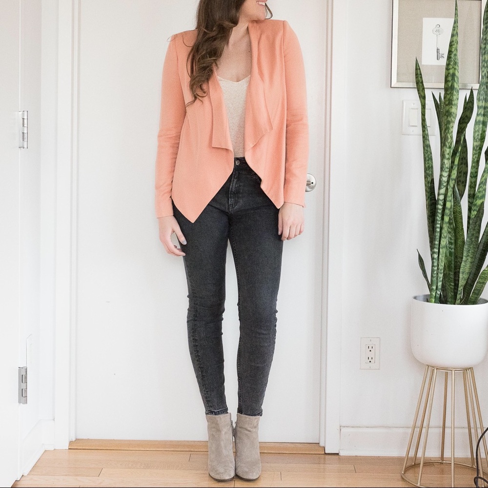 BCBGMAXAZRIA Drape Front Blazer